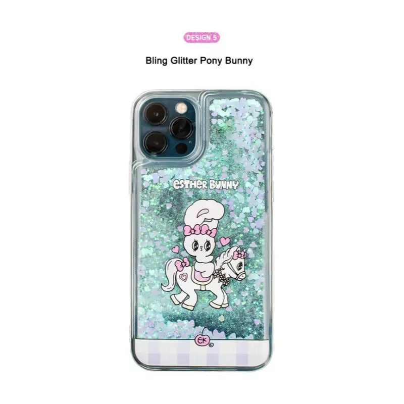 Esther Bunny - Bling Glitter Jelly Phone Case - Esther Bunny - Phone Cases - Harumio