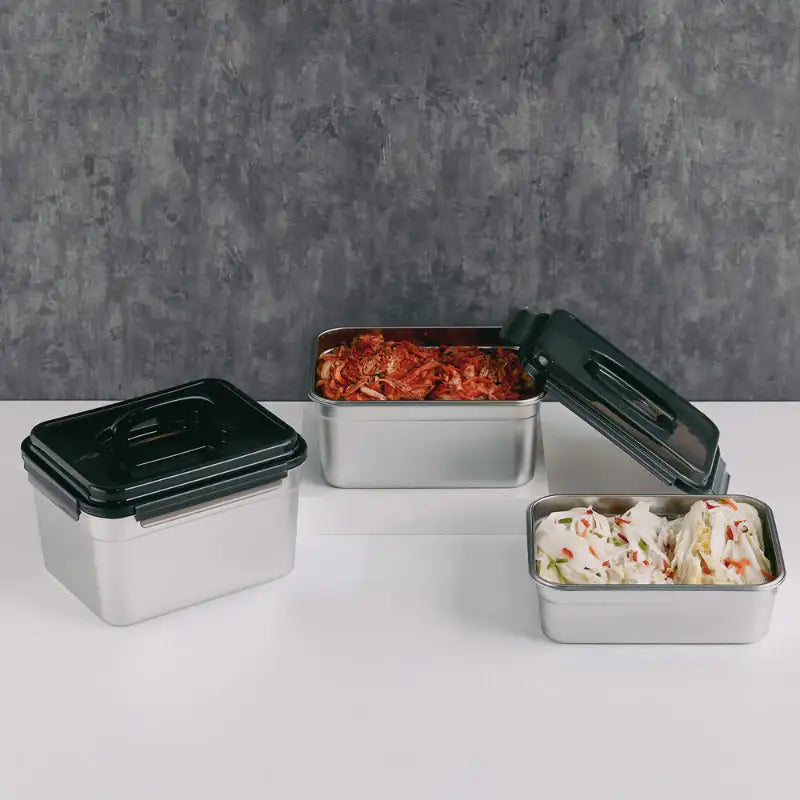 Neoflam - Staineless Steel Kimchi Container Set Of 3 - Neoflam - Food Container - Harumio