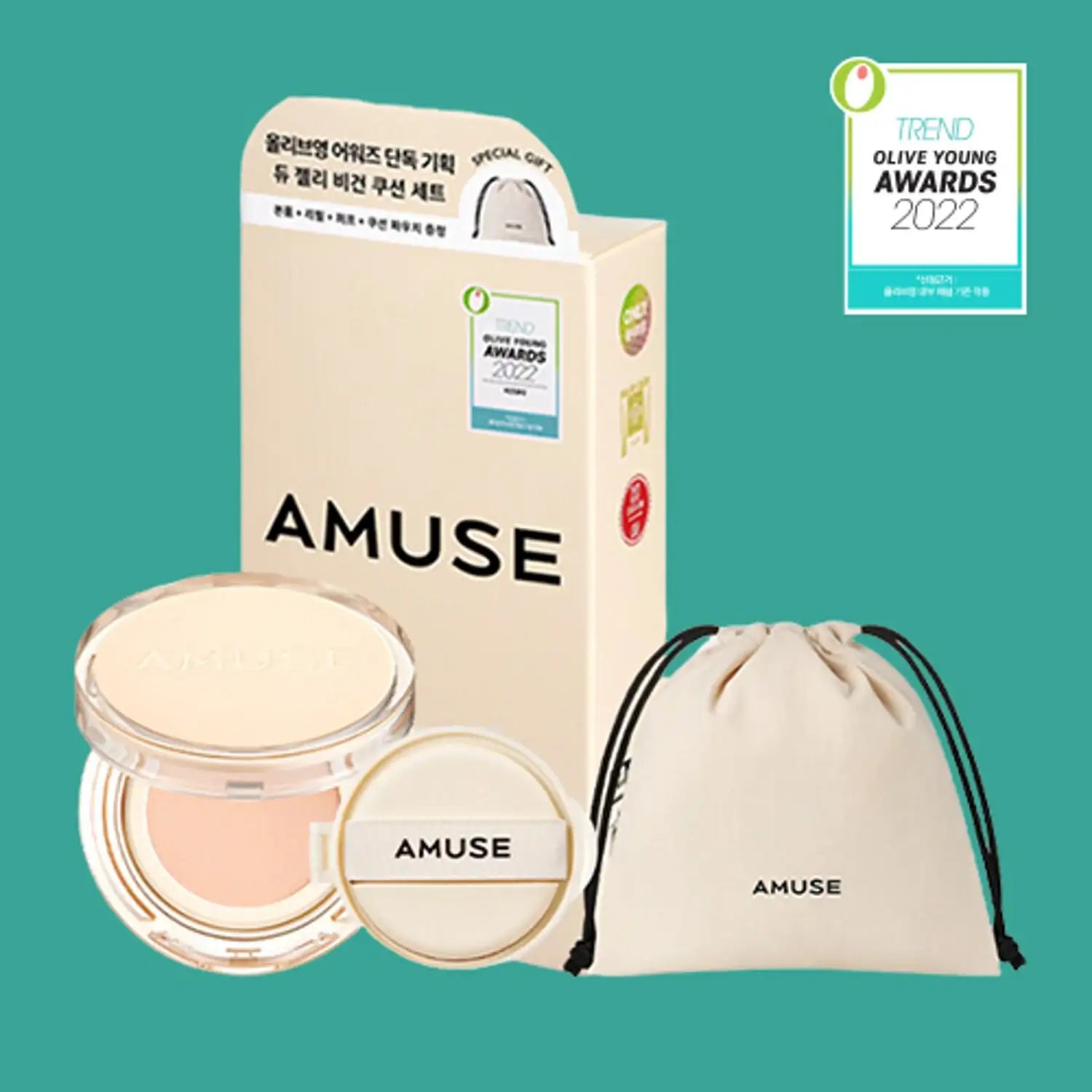 Amuse - Dew Jelly Vegan Cushion - Set - Amuse - Cushion Compact - Harumio