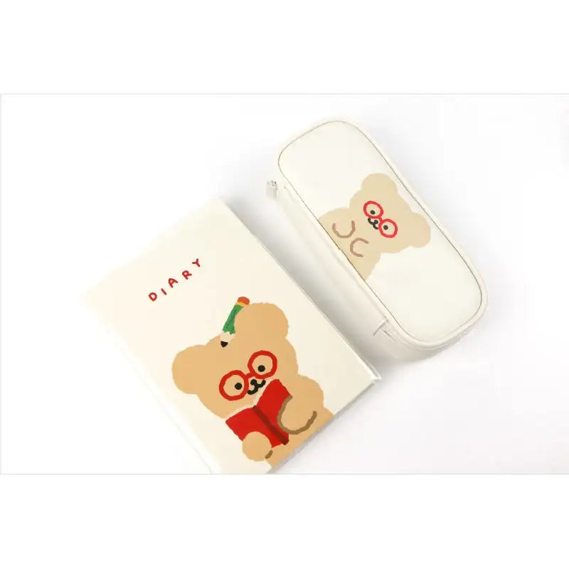 Teteum - White Popcorn Pouch - Teteum - Pencil Case - Harumio