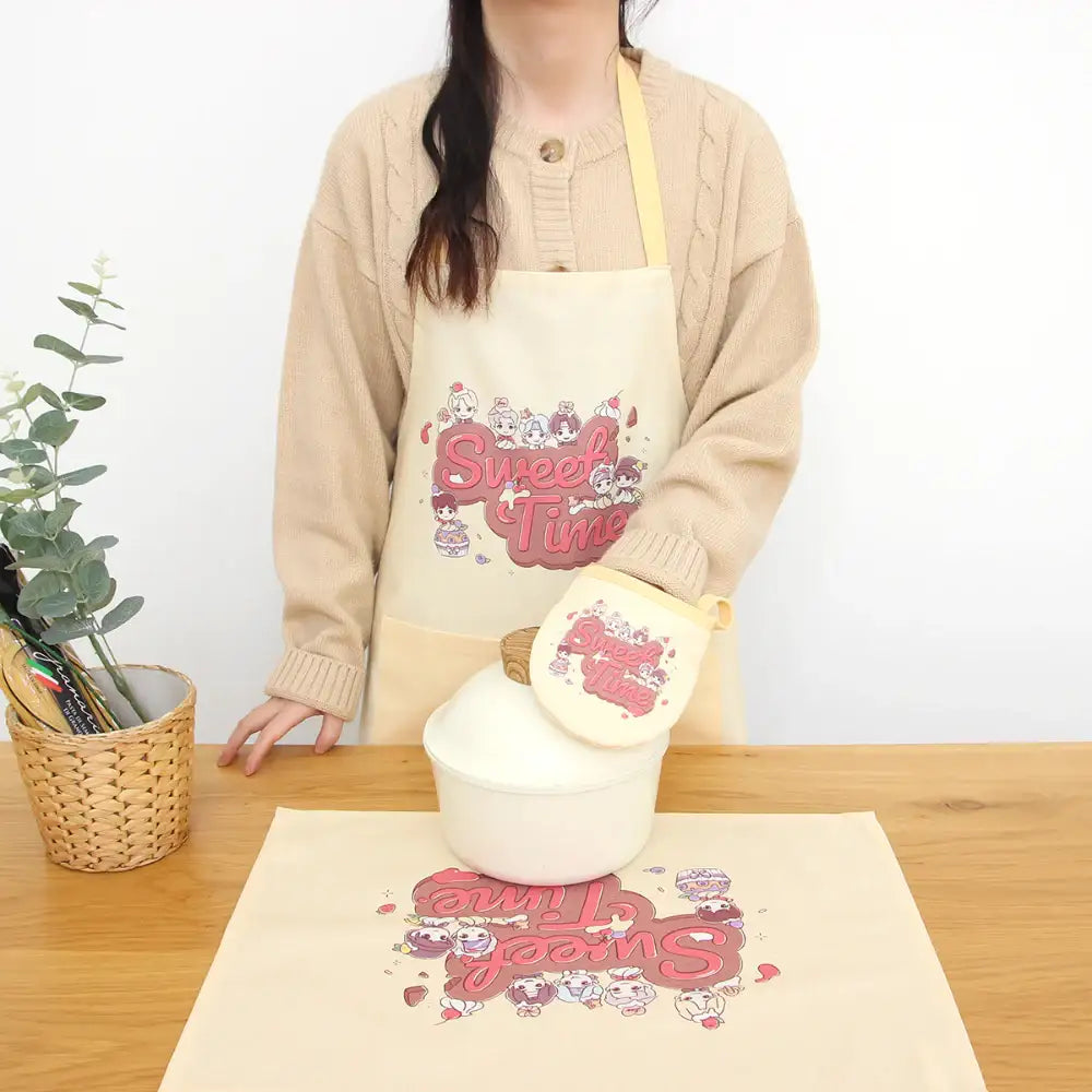 BTS - TinyTAN Sweet Time Kitchen Fabric - BTS TinyTAN - Home & Living, Accessories - Harumio