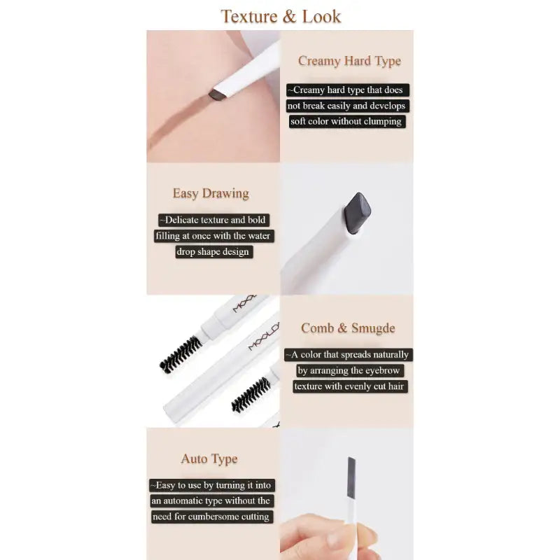 Moolda - Creamy Auto Eyebrow - Moolda - Eye Makeup - Harumio
