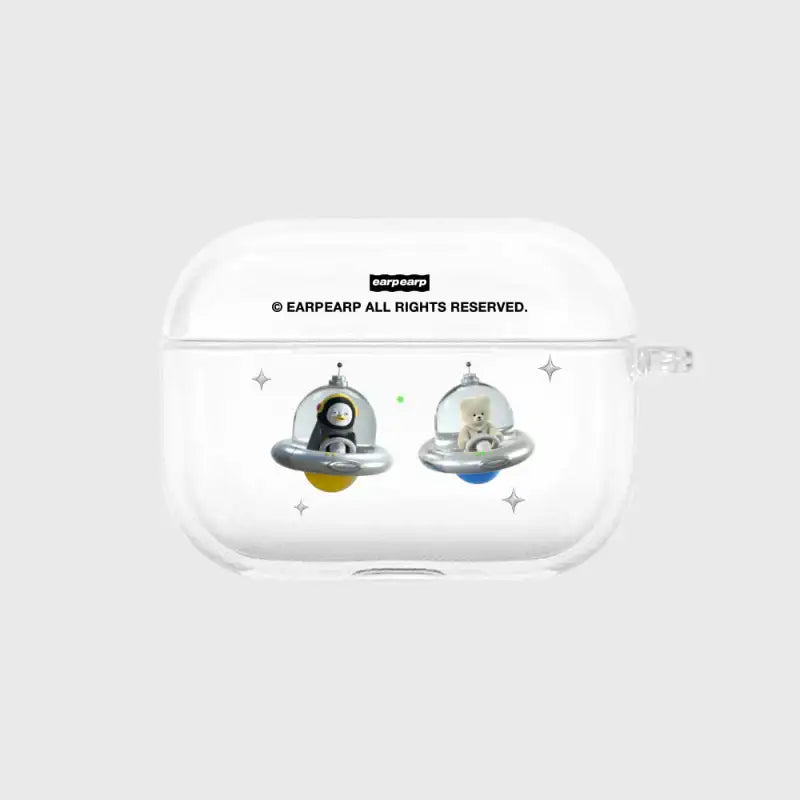 Earpearp x Pengsoo - Spaceship Friends AirPods Pro & AirPods 3 Clear Hard Case - Earpearp x Pengsoo - AirPods Case - Harumio