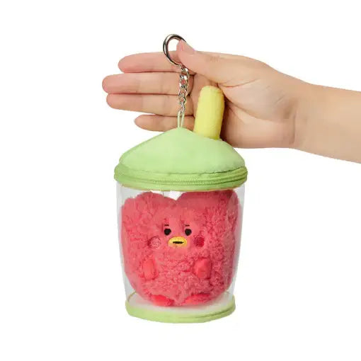 BT21 - Universtar Baby Bubble Tea Bag Charm Keyring - BT21 - Plush - Harumio