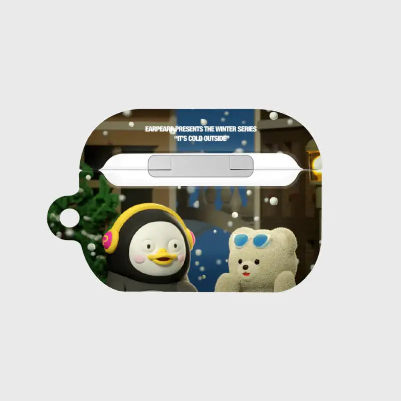 Earpearp x Pengsoo - White Christmas AirPods Hard Case (Navy) - Earpearp x Pengsoo - AirPods Case - Harumio