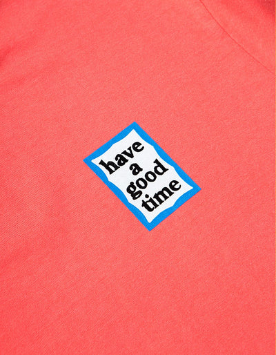 have a good time - Blue Mini Frame Long Sleeve T-shirt - Coral