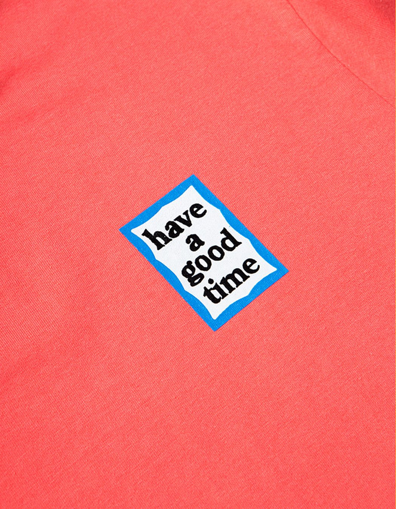 have a good time - Blue Mini Frame Long Sleeve T-shirt - Coral
