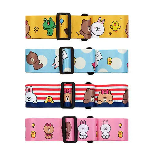 LINE FRIENDS - Official Merch - Luggage Belt - Line Friends - Luggage Cover - Harumio
