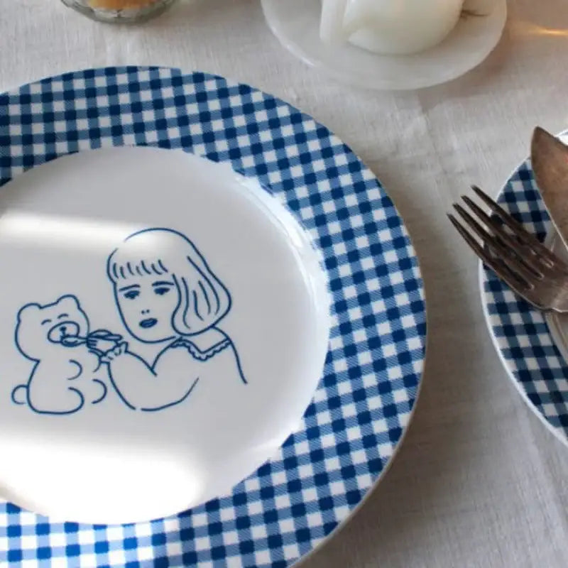 1537 - Teddy & Lucy Plate - 1537 - Plates - Harumio