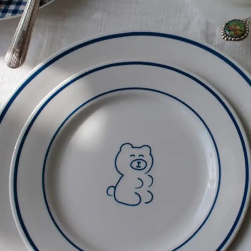 1537 - Teddy & Lucy Plate - 1537 - Plates - Harumio