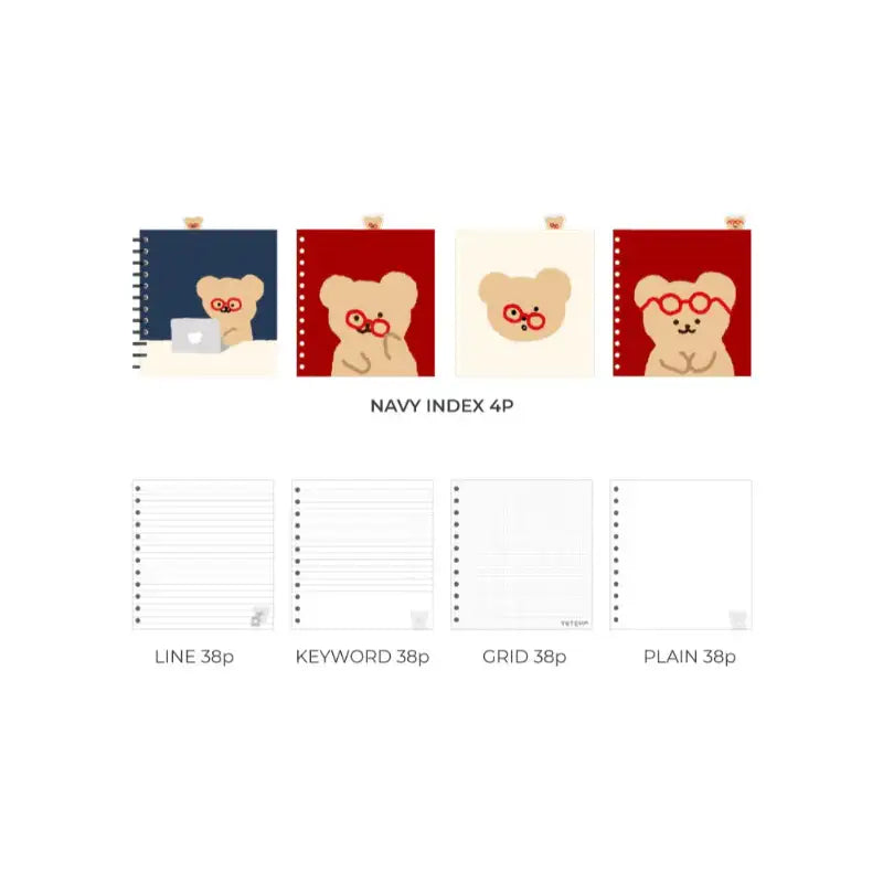 Teteum - Navy Index Note - Teteum - Stationary - Harumio