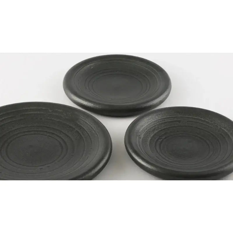 Chaora - Black Frisbee Plate (L) - Chaora - Tableware - Harumio