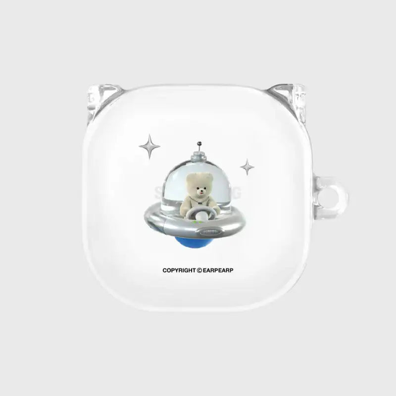 Earpearp x Pengsoo - Spaceship Cuni Buds Clear Hard Case - Earpearp x Pengsoo - Buds Case - Harumio