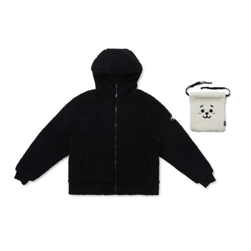 BT21 Fleece Hooded Jacket Harumio