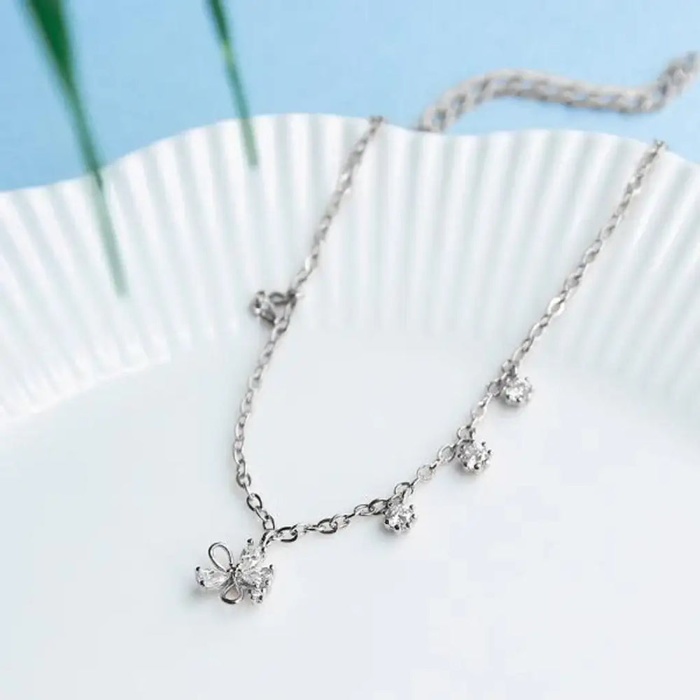 CLUE - Summer Sweet Butterfly Silver Bracelet