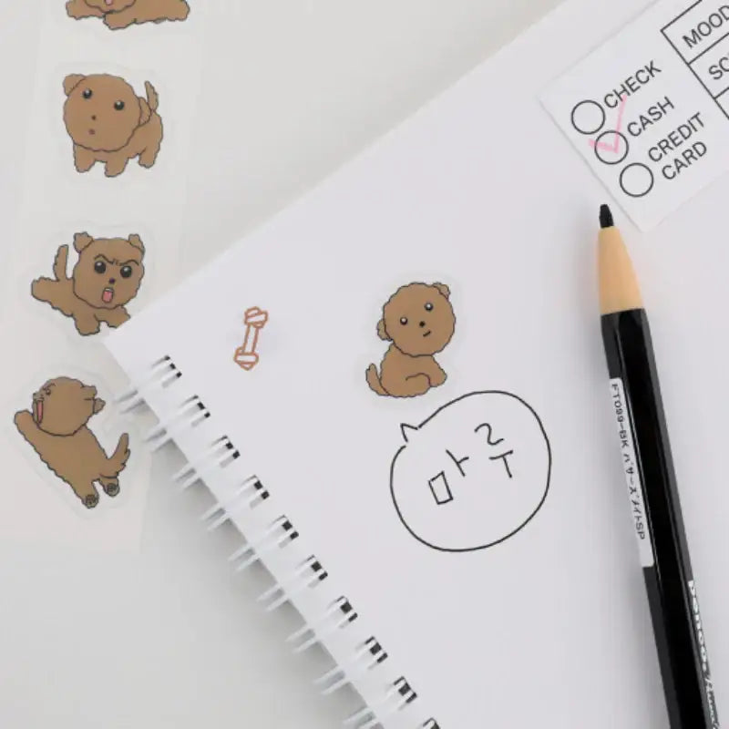Maru Is a Puppy - Long Sticker - Webtoon Friends - Sticker - Harumio