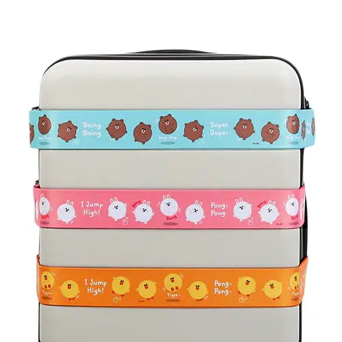 LINE FRIENDS - Official Merch - Luggage Belt - Line Friends - Luggage Cover - Harumio
