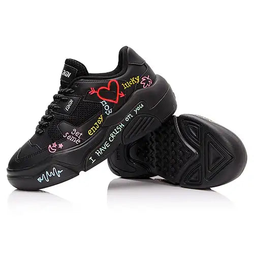 Lakai - Hati Graffiti Shoes - Black Neon - Lakai - Footwear - Harumio