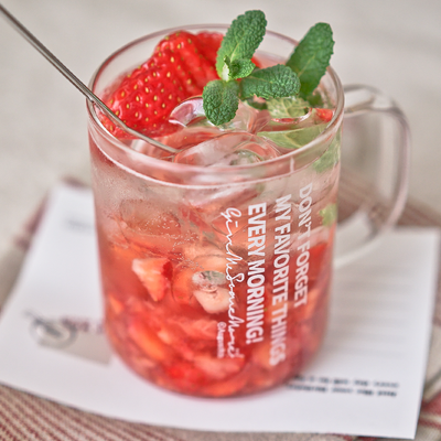 August8th - Every Morning White Lettering Glass Mug (430ml)
