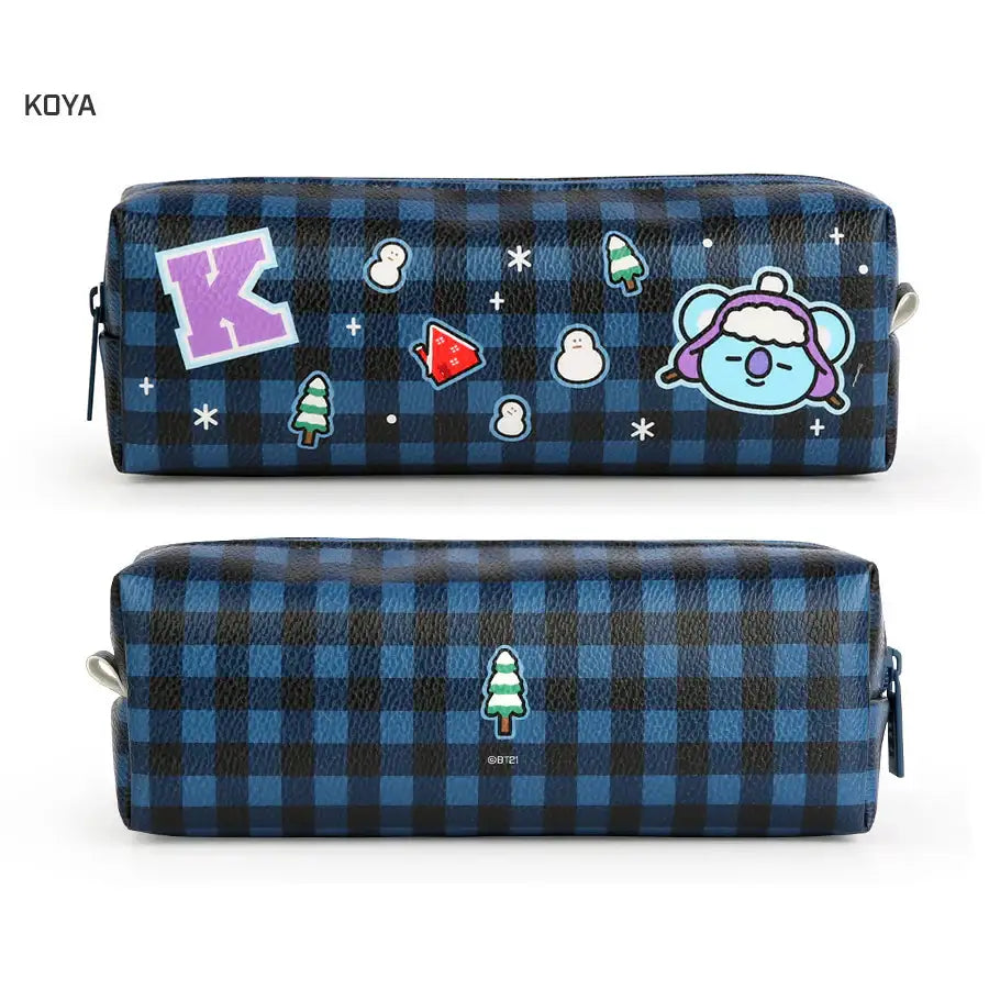 BT21 x Monopoly - Checkered C-Pocket Pencil Case - Monopoly - Accessories - Harumio