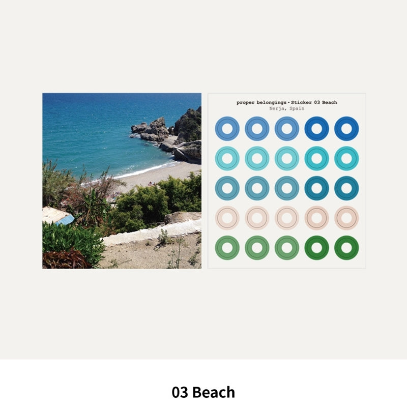 proper belongings - Colorful Doughnut Sticker Set