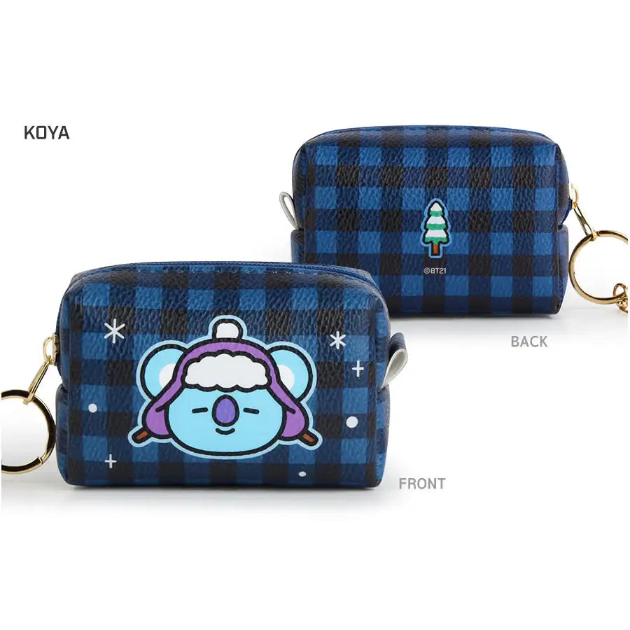 BT21 x Monopoly - Checkered Small Pouch - Monopoly - Accessories - Harumio