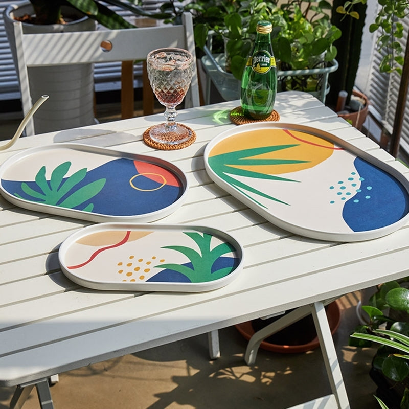 Korean Pharmia Melamine Oval Tray Set