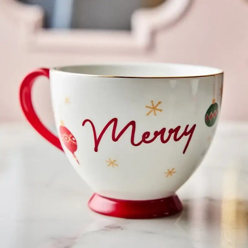 Korean Winter Story - Gold Rim Mug - Modern House - Bowl - Harumio