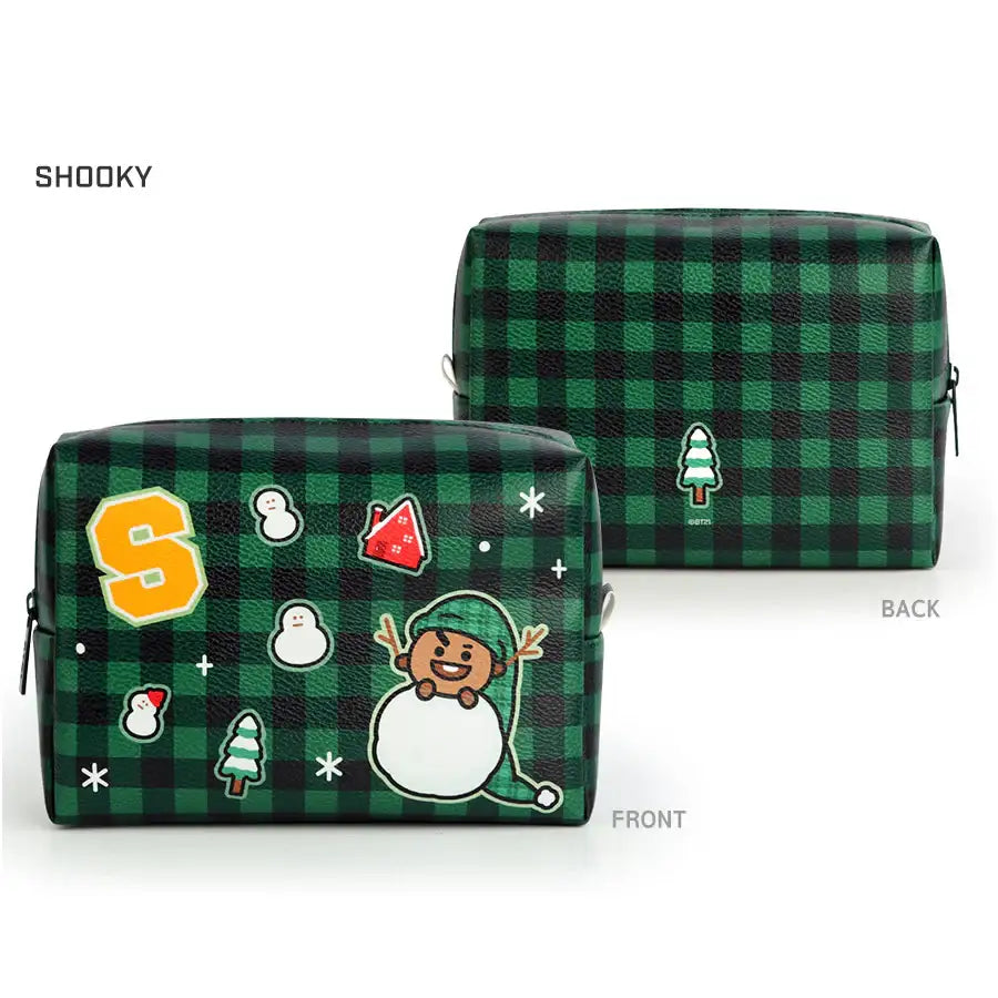 BT21 x Monopoly - Checkered Large Pouch - Monopoly - Accessories - Harumio