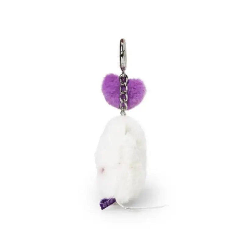 BT21 - Baby Flat Fur Face Bag Charm - Purple Heart Edition - BT21 - Keyring - Harumio