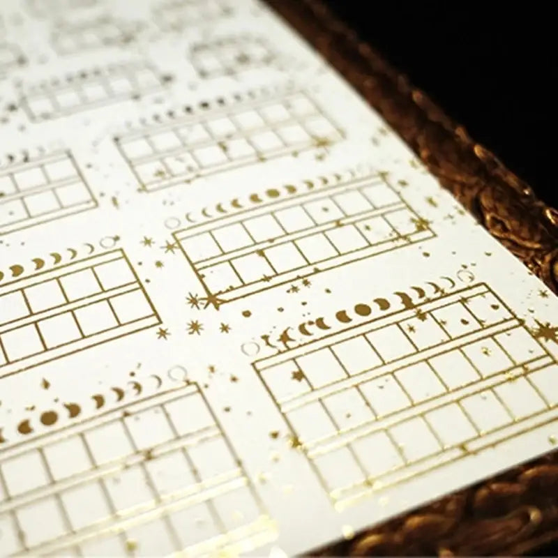Libet - Moon Gold Foil Manuscript Sticker - Libet - Stationary - Harumio