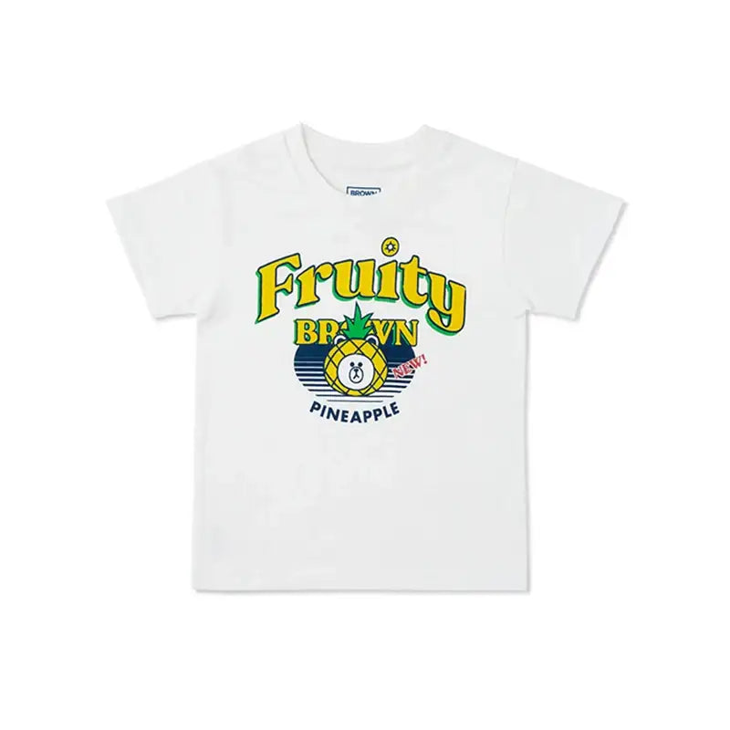 Line Friends - Fruity New Short Sleeve T-shirt - Kids - Line Friends - Clothes - Harumio