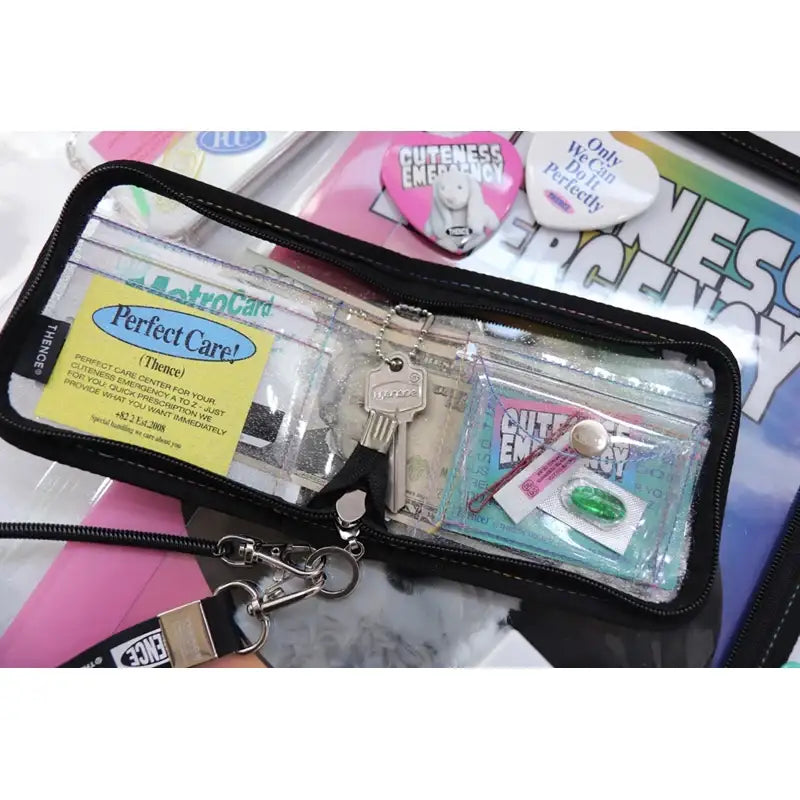 THENCE - PCC Sewing Glitter Wallet - Clear