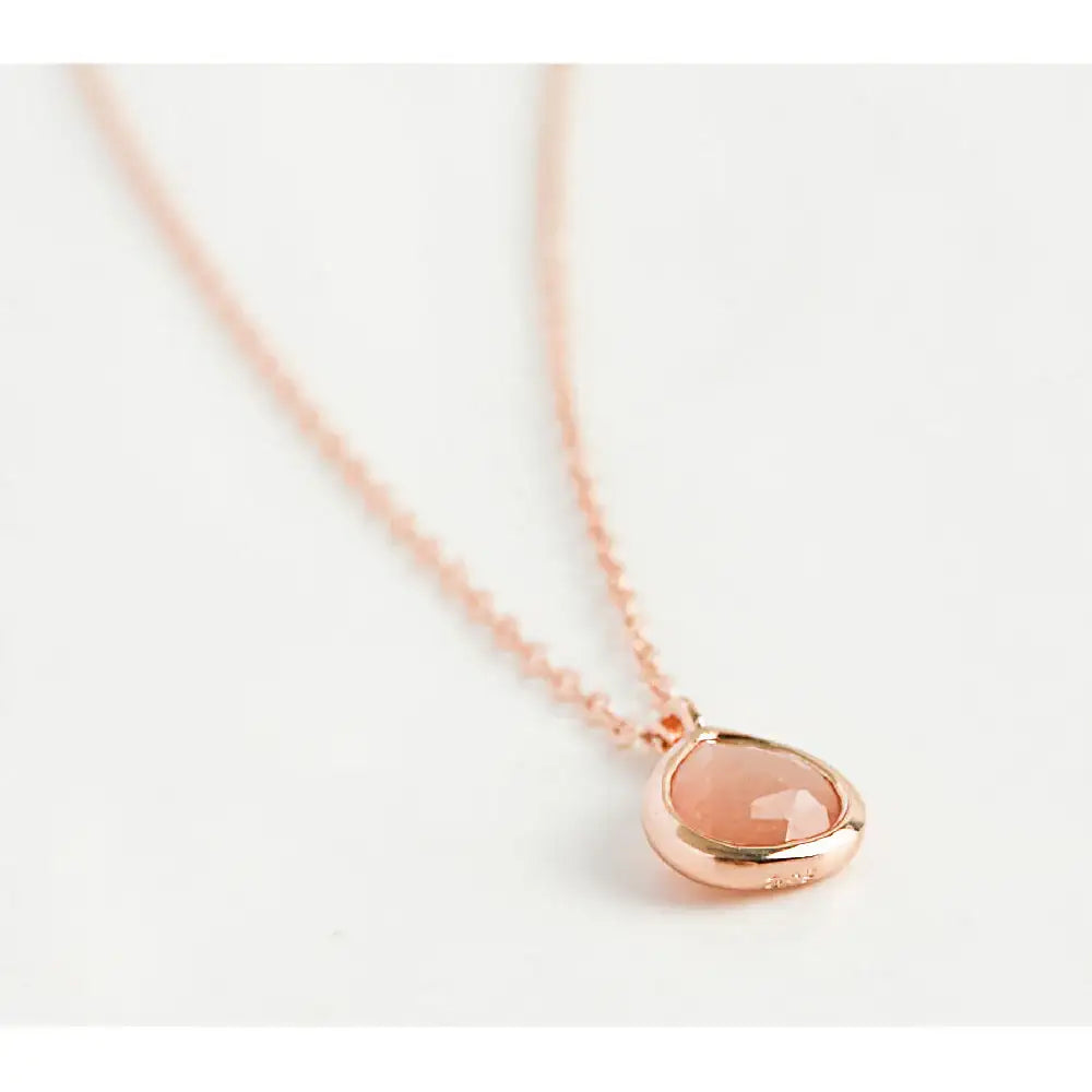 CLUE - Wish Spell Natural Stone Drop Silver Necklace - CLUE - Jewelry - Harumio