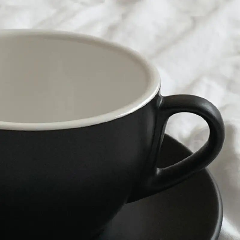 Like A Cafe - Matte Black Coffee Cup & Saucer - Like A Cafe - Home & Living - Harumio
