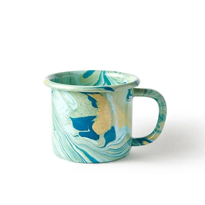 Like A Cafe - Bornn Enamel New Marble - Mug & Small Flat Plate - Like A Cafe - Home & Living - Harumio