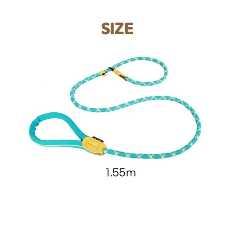 Yog!ssw - Dog P-shaped Cool Mint Lead Leash - Jungle Monster - Pet - Harumio