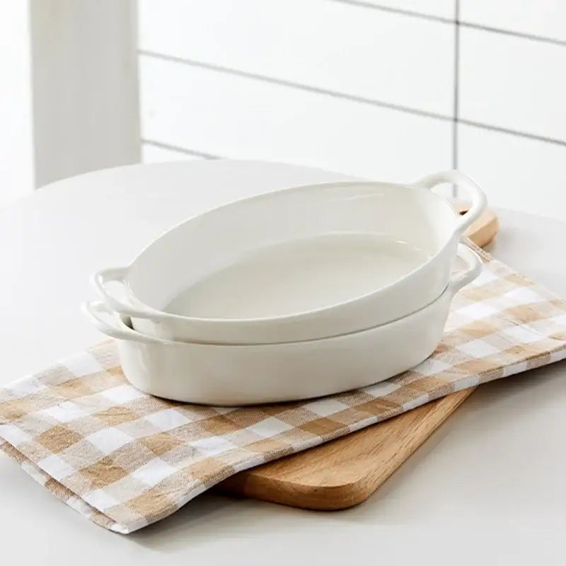 Korean ON - Everyday Gratin Dish With Handles 2P Set - Modern House - Tableware Set - Harumio