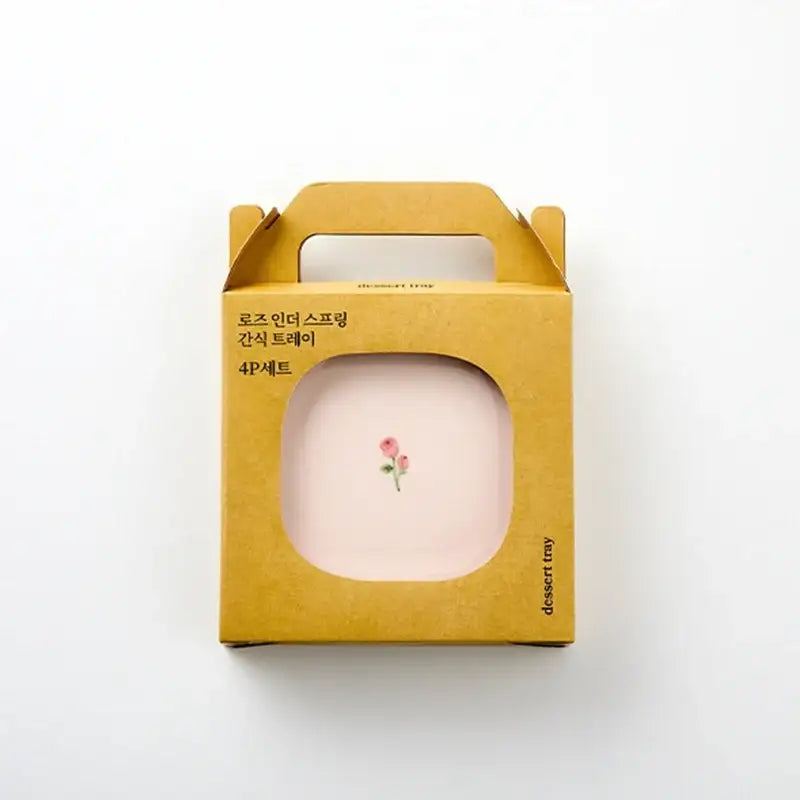 Korean L Rose in the Spring - Snack Tray 4P - Modern House - Tray - Harumio