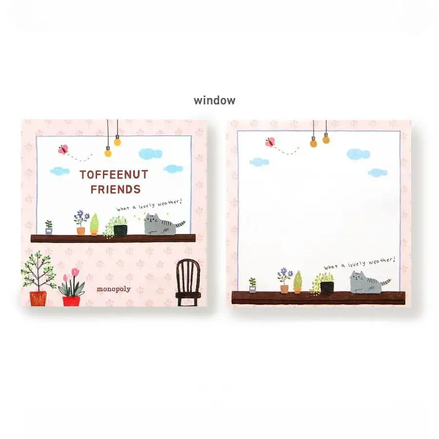 Monopoly - Toffee Nut Memo Pad Square - Monopoly - Notebooks & Notepads - Harumio