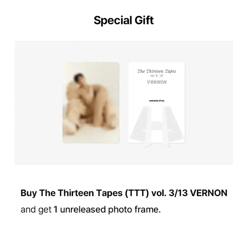 Seventeen - The Thirteen Tapes (TTT) vol. 3/13 VERNON - SEVENTEEN - Photobook - Harumio