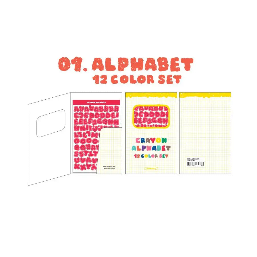 WANNATHIS - Crayon Alphabet Number Sticker Set - WANNATHIS - Accesories - Harumio