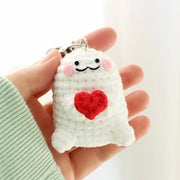 Ikmyeong - Angel Heart Hand-Knitted Personalized Bag Ring - Ikmyeong Shop - Keyrings - Harumio