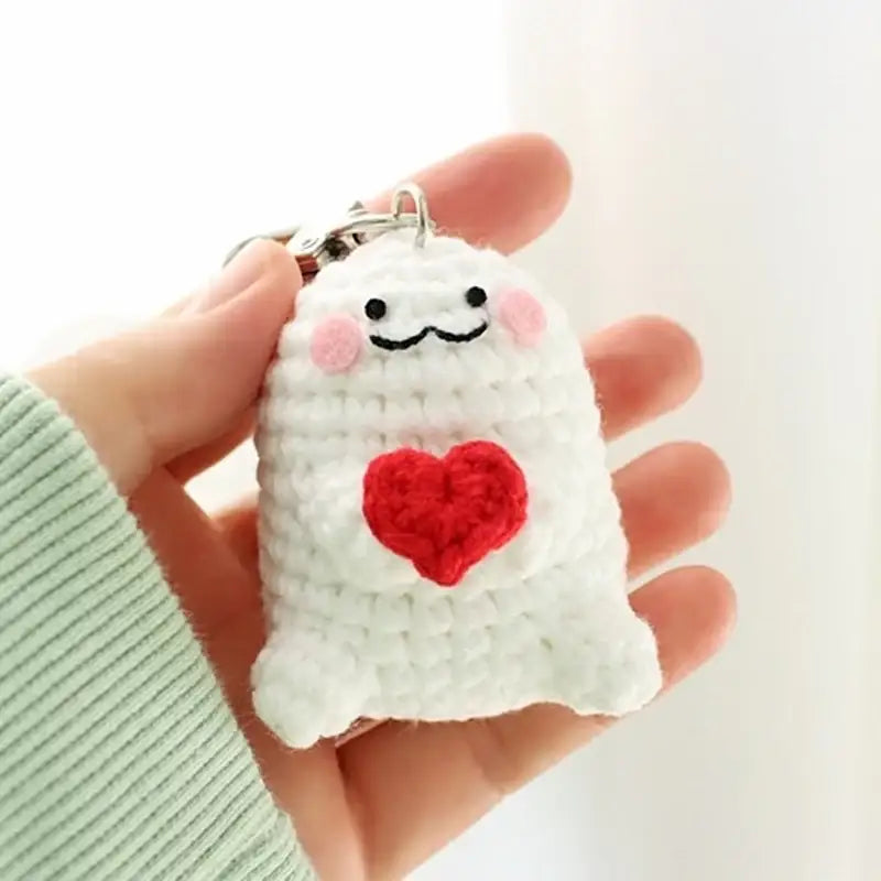 Ikmyeong - Angel Heart Hand-Knitted Personalized Bag Ring - Ikmyeong Shop - Keyrings - Harumio