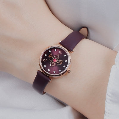 Saint Tail x Clue - Saint Wing Leather Watch - Purple