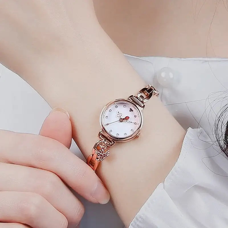 Saint Tail x Clue - Saint Charm Rose Gold Metal Watch - CLUE - Jewelry - Harumio