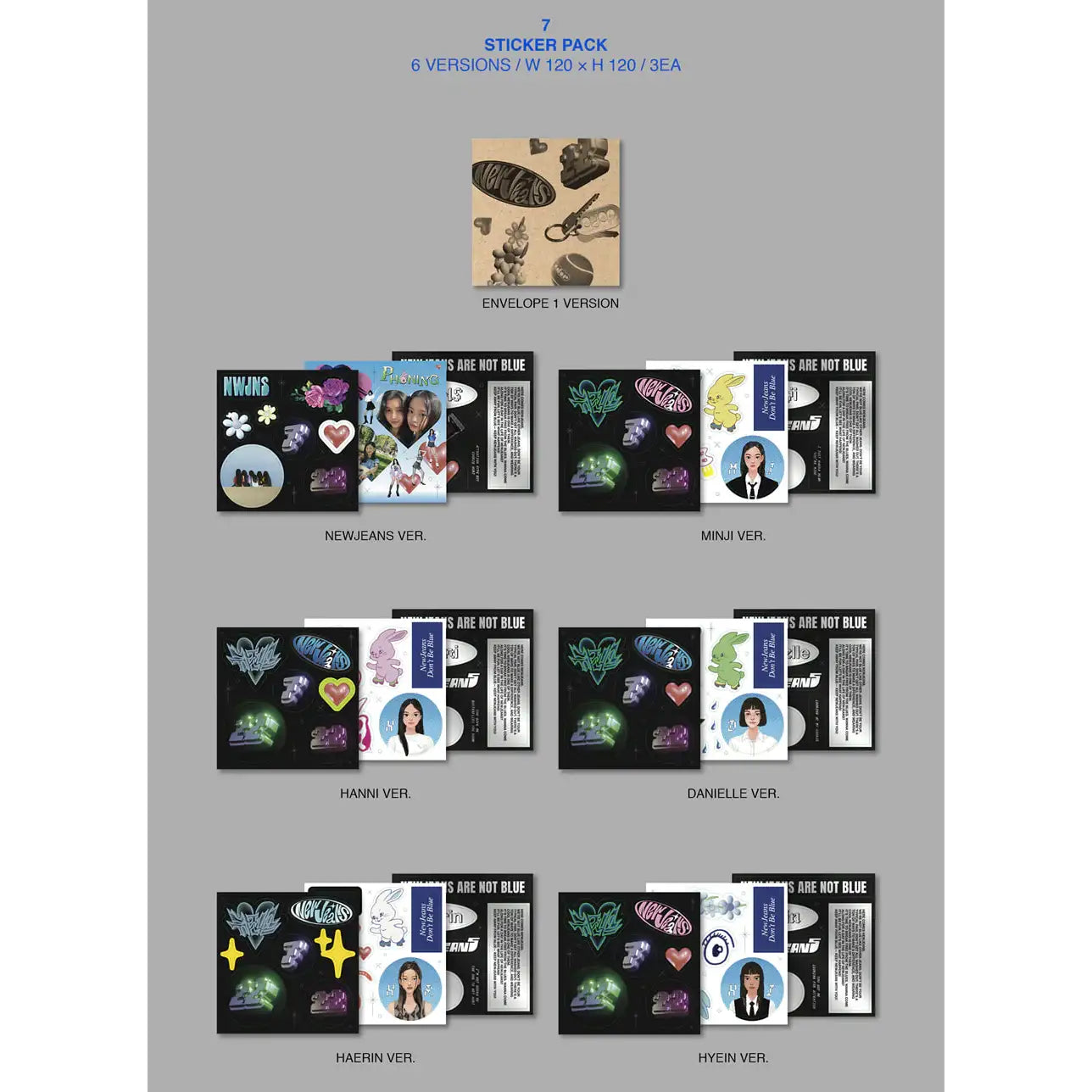 NewJeans - New Jeans : 1ST EP Album (Bluebook 6 Versions Set) - NewJeans - Album - Harumio