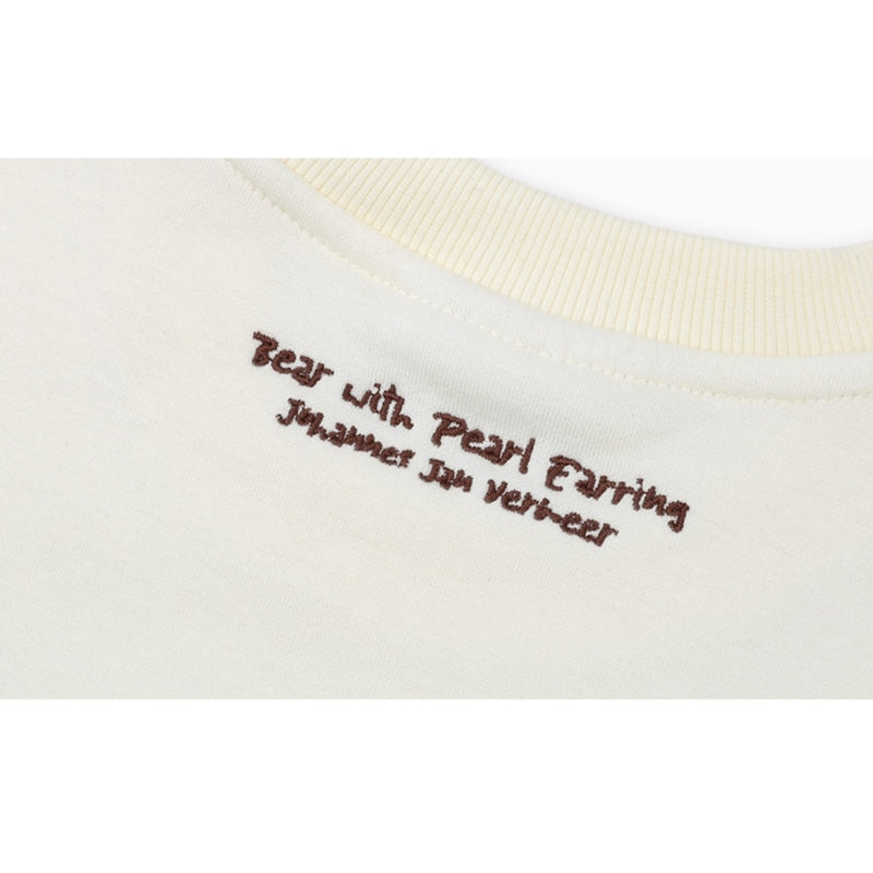 Ambler - Bear With Pearl Earring Overfit Hoodie Sweatshirt