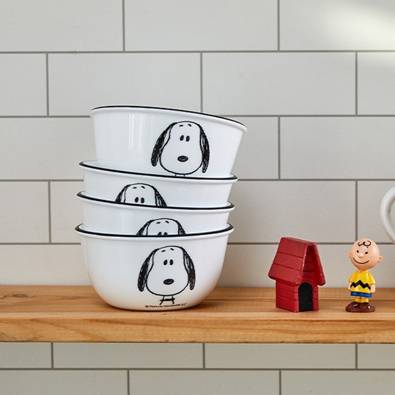 Corelle x Peanuts - Snoopy and Charlie - Rice Bowl 4P Set