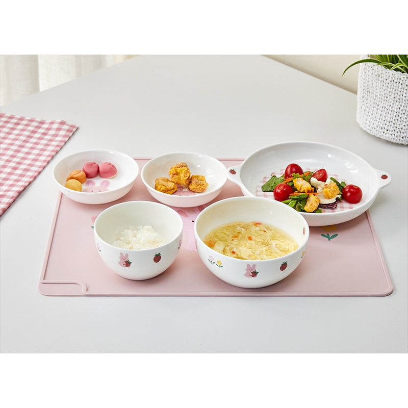 Korean ON - Berry Bunny Bone China Kids Tableware 6P SET